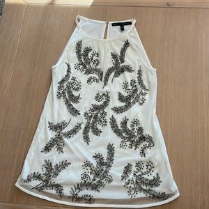 White House Black Market beaded, sleeveless top, size xs never worn